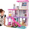Barbie DreamHouse, Doll House Playset with 75+ Furniture & Accessories, 10 Play Areas, Lights & Sounds, Wheelchair-Accessible Elevator