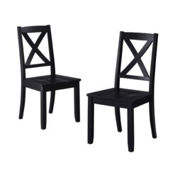 Better Homes & Gardens Maddox Crossing Dining Chairs, Set of 2, Black