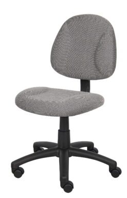 Boss Office & Home Beyond Basics Adjustable Office Task Chair without Arms, Gray