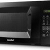 COMFEE' EM720CPL-PMB Countertop Microwave Oven with Sound On/Off, ECO Mode and Easy One-Touch Buttons, 0.7cu.ft, 700W, Black