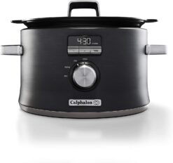 Calphalon Slow Cooker with Digital Timer and Programmable Controls, 5.3 Quarts, Stainless Steel