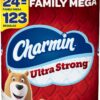 Charmin Ultra Strong Clean Touch Toilet Paper, 24 Family Mega Rolls = 123 Regular Rolls