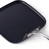 Cooks Standard Hard Anodized Nonstick Square Griddle Pan, 11 x 11-Inch, Black
