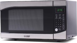 Countertop 0.9 Cubic Feet Microwave Oven, 900 Watt, Stainless Steel Front with Black Cabinet, Commercial Chef CHM009