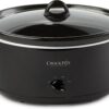 Crock-Pot Large 8 Quart Oval Manual Slow Cooker and Food Warmer, Black (SCV800-B)