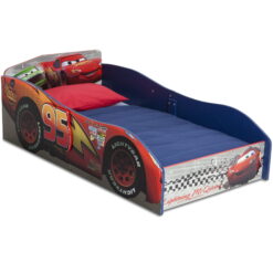 Disney/Pixar Cars Wooden Toddler Bed by Delta Children, Greenguard Gold Certified, Red
