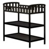 Dream On Me Emily Changing Table In Black, Comes With 1" Changing Pad, Features Two Shelves, Portable Changing Station, Made Of Sustainable New Zealand Pinewood