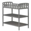 Dream On Me Emily Changing Table In Steel Grey, Comes With 1" Changing Pad, Features Two Shelves, Portable Changing Station, Made Of Sustainable New Zealand Pinewood