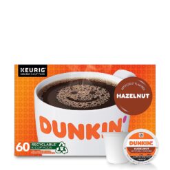 Dunkin' Hazelnut Flavored Coffee, 60 Keurig K-Cup Pods