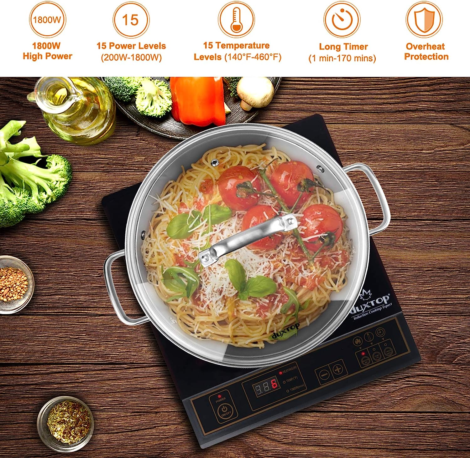 Stainless Steel Induction Cooktop - Home Professional - 1800W