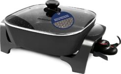Elite Gourmet Americana 2 Slice, 9.5 Griddle with Glass Lid 3-in