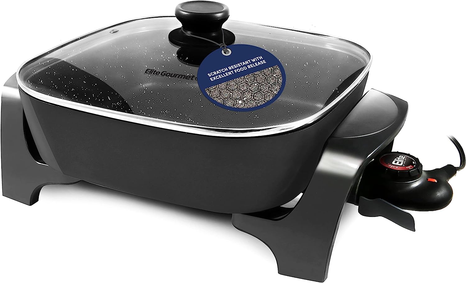 Mainstays Dishwasher-Safe 20 Black Griddle with Adjustable Temperature  Control