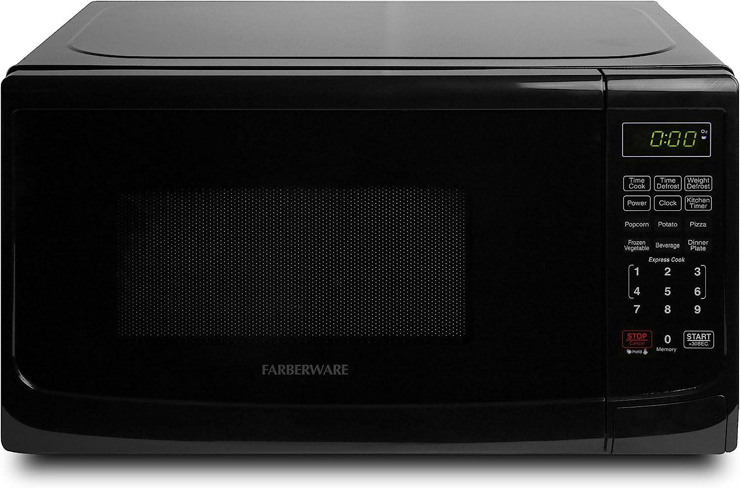 Farberware Countertop Microwave 700 Watts, 0.7 cu ft - Microwave Oven With  LED Lighting and Child Lock - Perfect for Apartments and Dorms - Easy Clean  Grey Interior, Retro Black