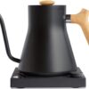 Fellow Stagg EKG Electric Gooseneck Kettle - Pour-Over Coffee and Tea Kettle - Stainless Steel Boiler - Quick Heating Electric Kettles for Boiling Water - Matte Black With Maple Handle