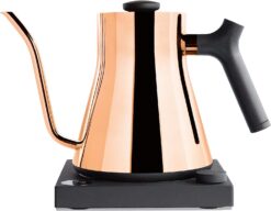 Fellow Stagg EKG Electric Gooseneck Kettle - Pour-Over Coffee and Tea Kettle - Stainless Steel Boiler - Quick Heating Electric Kettles for Boiling Water - Polished Copper