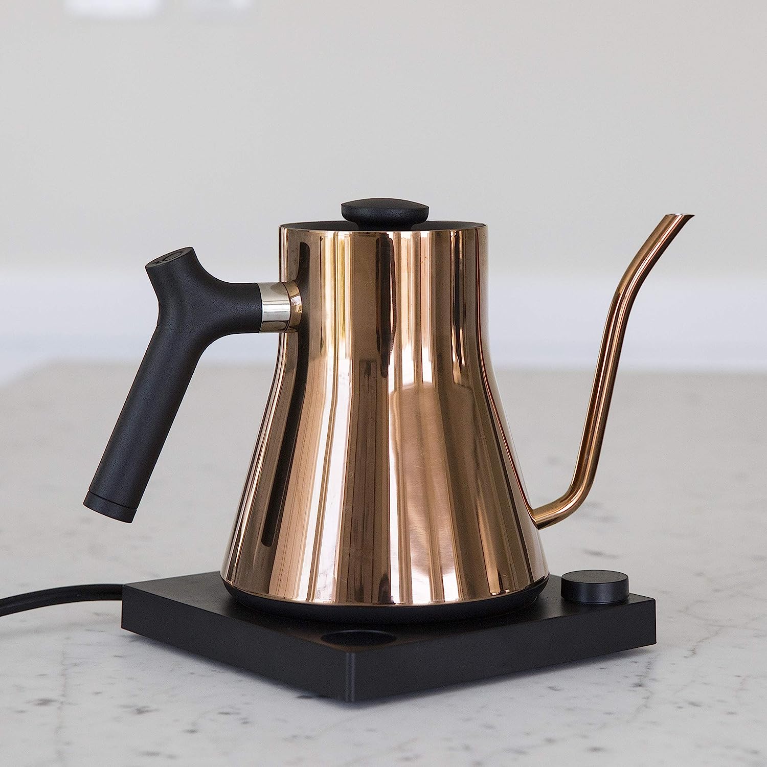Fellow Stagg EKG Electric Gooseneck Kettle - Pour-Over Coffee and Tea Kettle  - Stainless Steel Boiler - Quick Heating Electric Kettles for Boiling Water  - Polished Copper