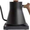Fellow Stagg EKG Electric Gooseneck Kettle - Pour-Over Coffee and Tea Kettle - Stainless Steel Kettle Water Boiler - Quick Heating Electric Kettles for Boiling Water - Matte Black With Walnut Handle
