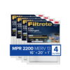 Filtrete by 3M 16x20x1, MERV 13, Elite Allergen Reduction HVAC Furnace Air Filter, MPR 2200, 4 Filters