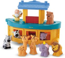 Fisher-Price Little People Toddler Playset, Noah's Ark, Toy Boat with 9 Figures for Preschool Pretend Play Ages 1+ Years