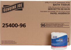 Genuine Joe GJO2540096 2-ply Standard Bath Tissue Rolls White, 96 rolls