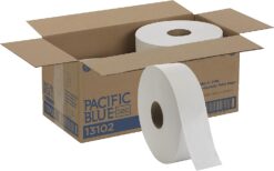 Georgia-Pacific Blue Basic Jumbo Sr. 2-Ply Toilet Paper (previously branded Envision) by PRO, 13102, 2000 Linear Feet Per Roll, 6 Rolls Per Case
