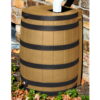 Good Ideas 50 Gallon Rain Wizard Darkened Rib Rain Barrel, Khaki