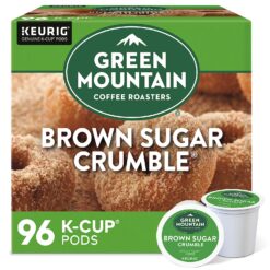 Green Mountain Coffee Brown Sugar Crumble Keurig Single-Serve K Cup Pods, Medium Roast Flavored Coffee, Brown Sugar Crumble, 24 Count (Pack of 4)