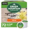 Green Mountain Coffee Roasters French Vanilla Decaf, Single-Serve Keurig K-Cup Pods, Flavored Light Roast Coffee, 72 Count