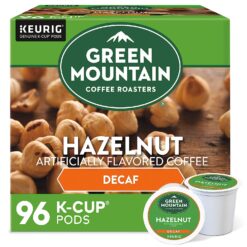 Green Mountain Coffee Roasters Hazelnut Decaf, Single-Serve Keurig K-Cup Pods, Flavored Light Roast Coffee, 24 Count (Pack of 4)