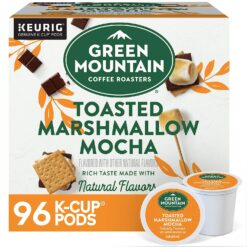 Green Mountain Coffee Roasters Toasted Marshmallow Mocha, Single-Serve Keurig K-Cup Pods, Flavored Light Roast Coffee Pods, 96 Count