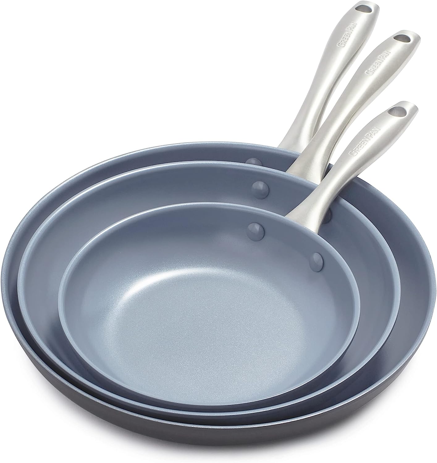 Ceramic Nonstick 8 and 10 Frying Pan Skillet Set, PFAS-Free