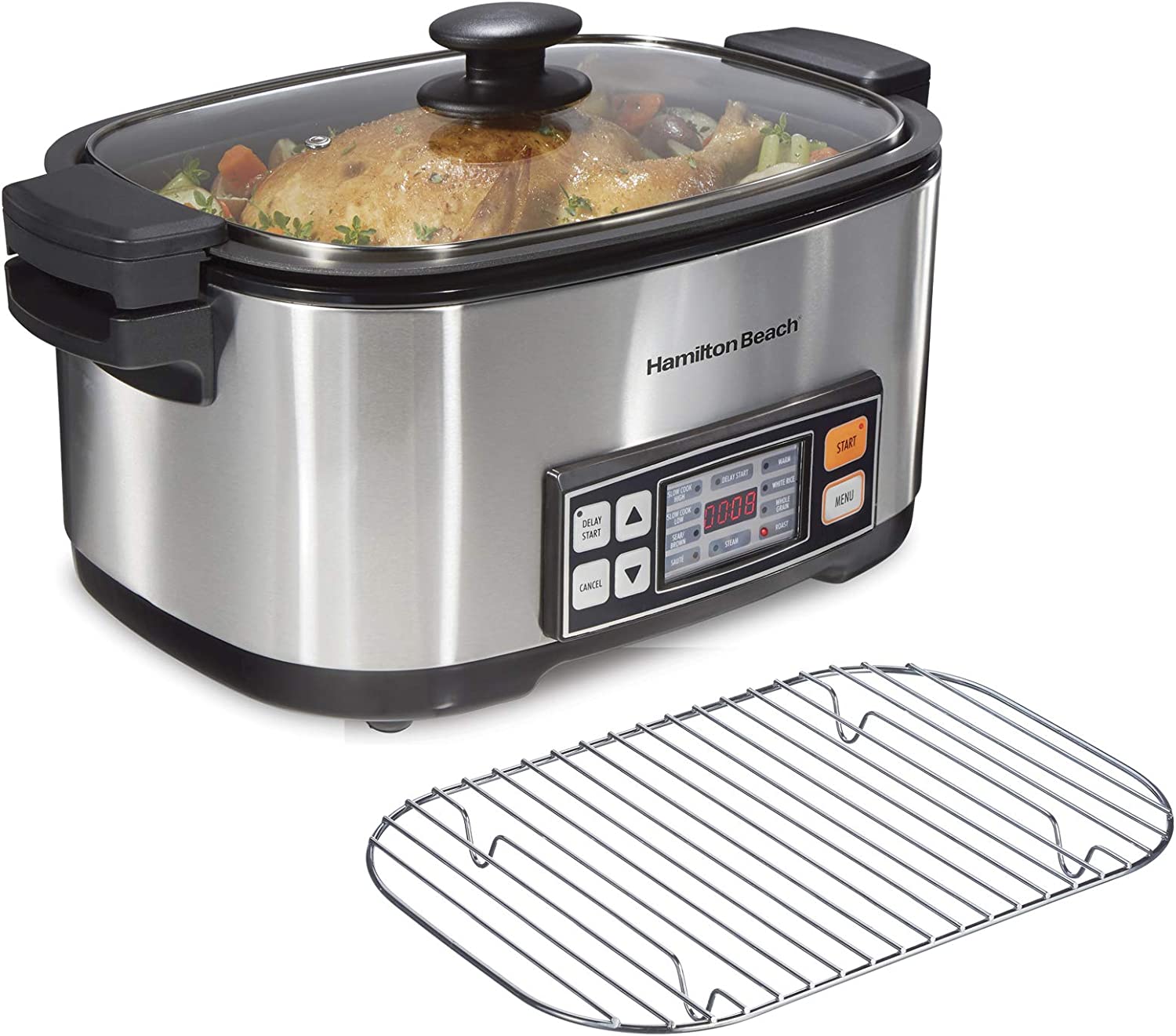 Hamilton Beach 9-in-1 Digital Programmable Slow Cooker with 6