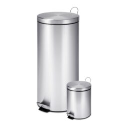 Honey Can Do 8 gal & 1.32 gal Stainless Steel Kitchen Trash Can Combo Set