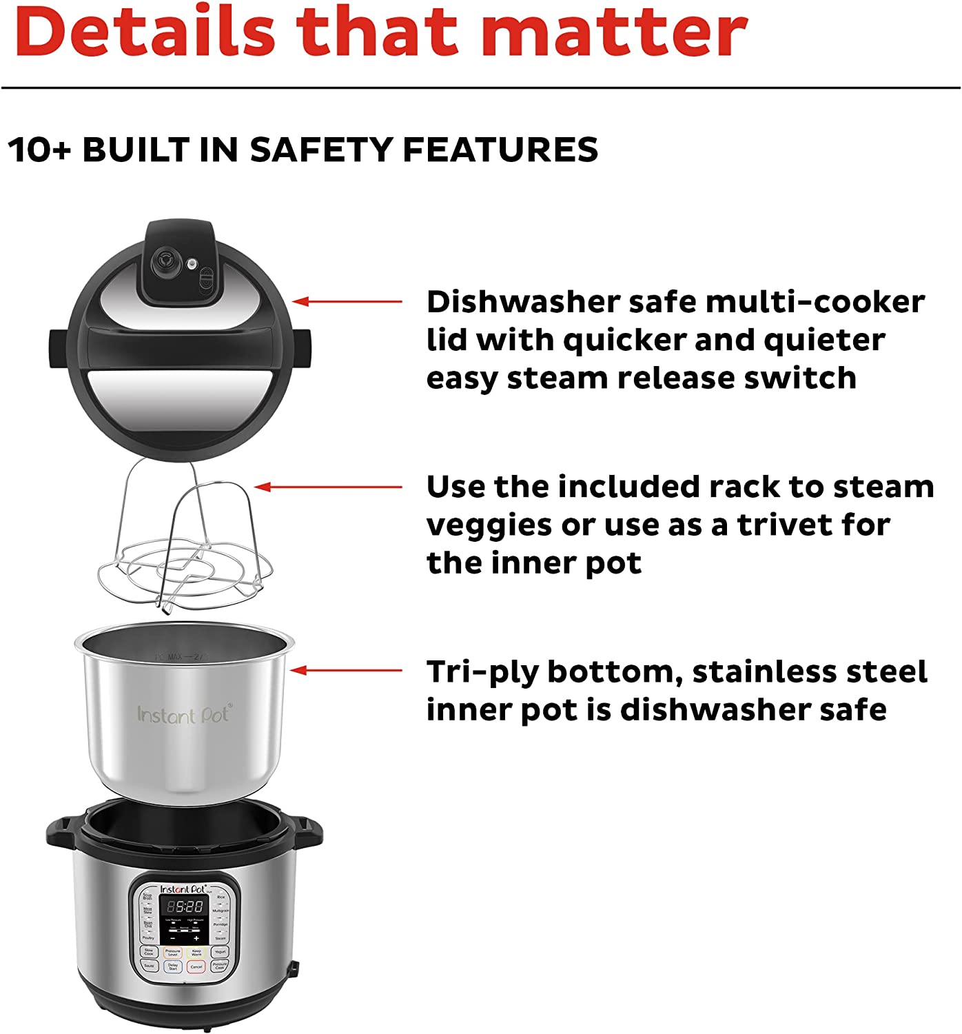 Instant Pot, 6-Quart Duo Electric Pressure Cooker, 7-In-1 Yogurt