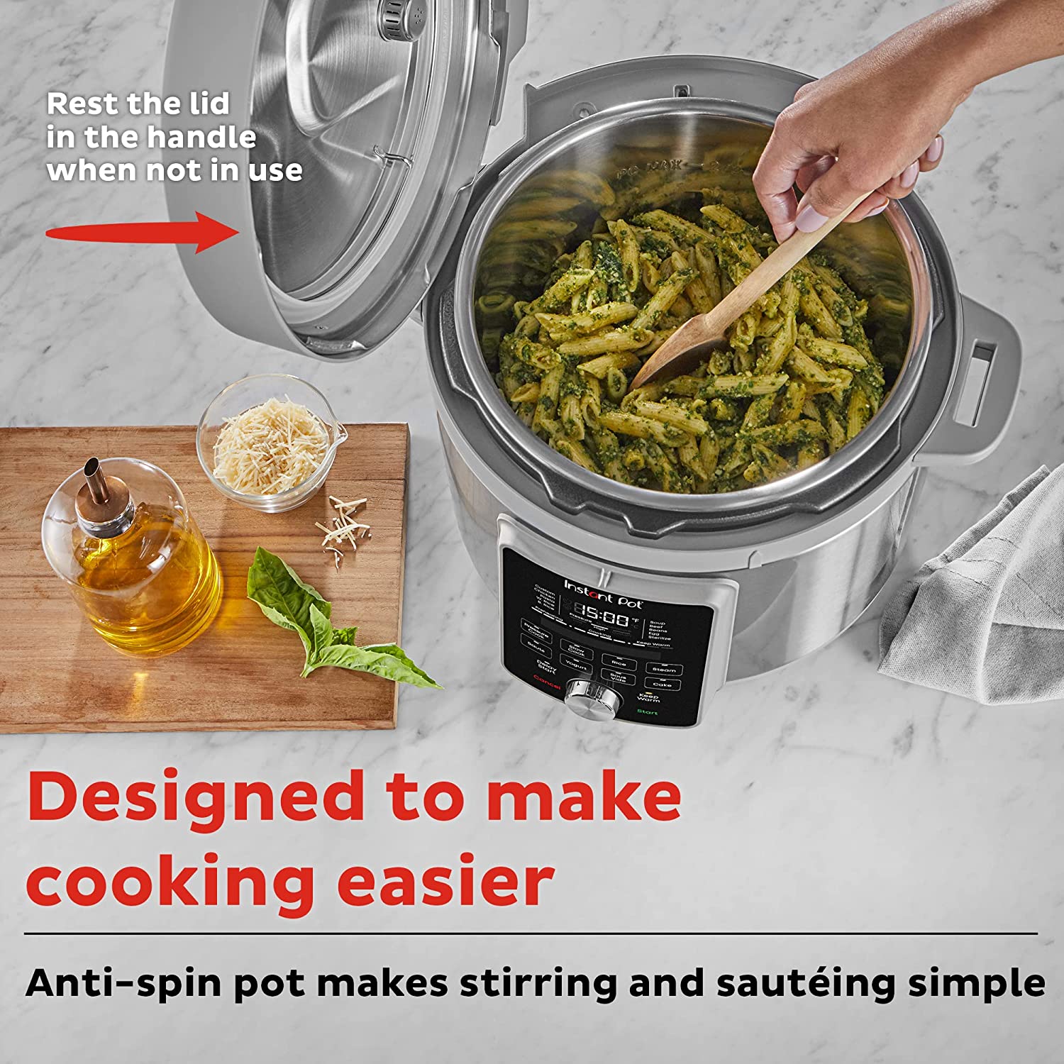Instant Pot Duo Plus, 8-Quart Whisper Quiet 9-in-1 Electric Pressure Cooker,  Slow Cooker, Rice Cooker, Steamer, Sauté, Yogurt Maker, Warmer &  Sterilizer, App With Over 800 Recipes, Stainless Steel