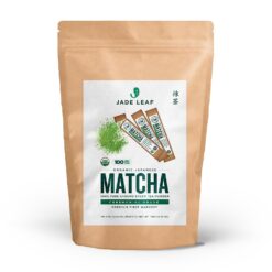 Jade Leaf Matcha Organic Ceremonial Grade Green Tea Powder - Farm Direct First Harvest - Single Serve Stick Packs - Authentic Japanese Origin (100 Count Single Serve Stick Pack Box)