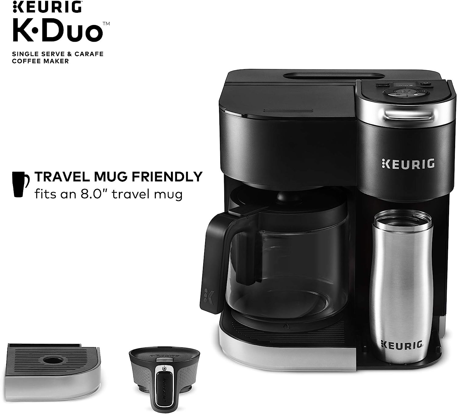 Keurig K-Duo Essentials Single Serve K-Cup Pod & Carafe Coffee Maker like  New, Black 