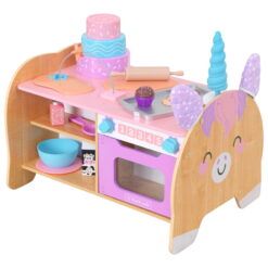 KidKraft Foody Friends: Baking Fun Unicorn Wooden Toddler Activity Set