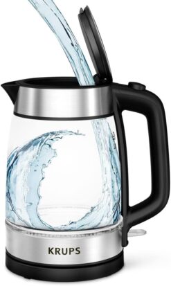 Electric Kettle 1.7L Glass Kettle with LED Indicator Lights, Fast