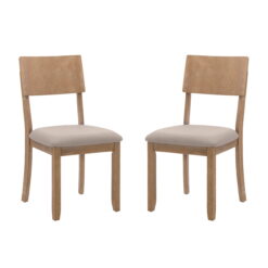 Linon Jamil Upholstered Dining Chair, Set of 2, Gray Wash