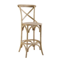 Linon Roxy Counter Stool, Gray Wash, 24 inch Seat Height, Assembled