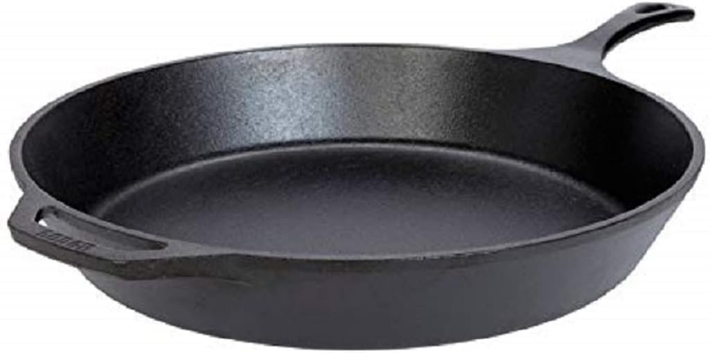 Pre-Seasoned Cast Iron Dual Handle Skillet with Glass Lid - 15 inch