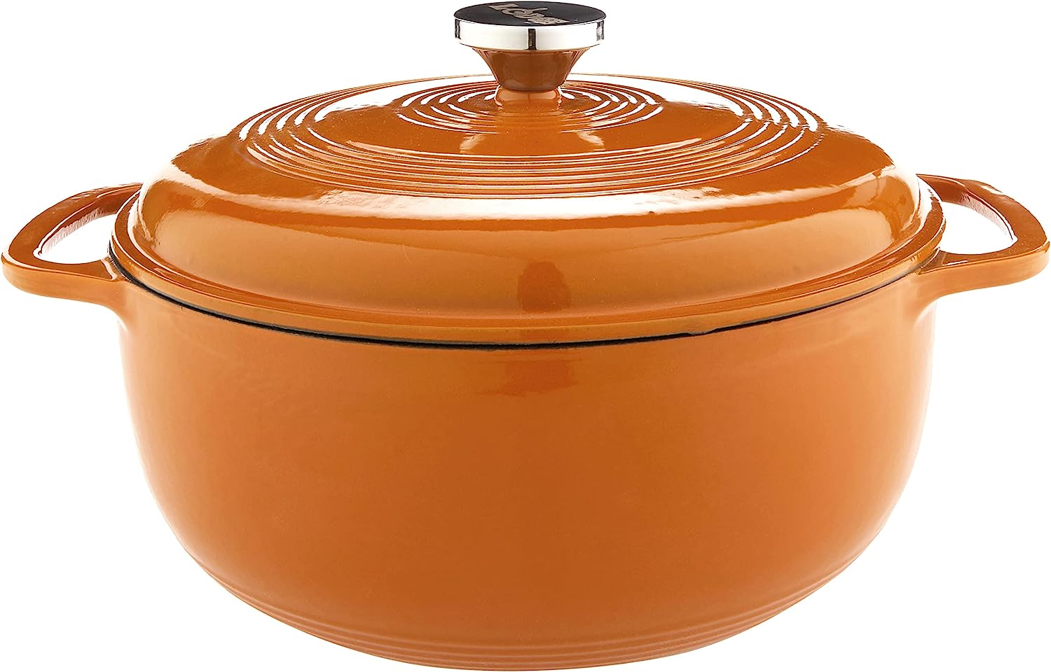 Lodge 6 Quart Enameled Cast Iron Dutch Oven with Lid – Dual Handles – Oven  Safe up to 500° F or on Stovetop - Use to Marinate, Cook, Bake, Refrigerate  and Serve – Apricot