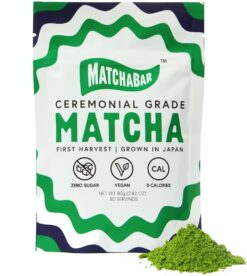 MATCHABAR Ceremonial Grade Matcha Green Tea Powder | Harvested in Japan | Premium Japanese Matcha Latte Powder | Green Tea Matcha Powder & Authentic Matcha Tea Powder, Matcha Powder Latte (80g Pouch)
