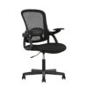 Mainstays Ergonomic Mesh Back Task Office Chair with Flip-up Arms, Black Fabric, 275 lb