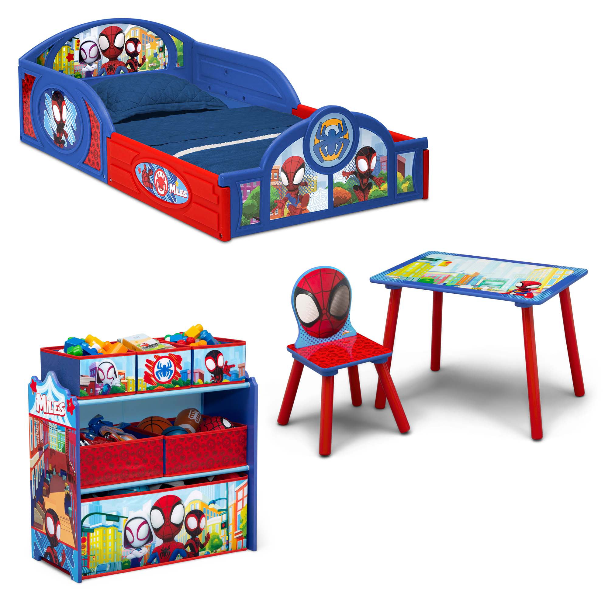 Marvel Spidey & His Amazing Friends Team Up! 2 Piece Toddler Sheet Set, Blue