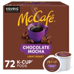 McCafe Chocolate Mocha, Single Serve Coffee Keurig K-Cup Pods, Flavored Coffee, 12 Count (Pack of 6) - Packaging May Vary