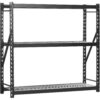 Muscle Rack 3-Tier Black 77"W x 24"D x 72"H Steel Welded Storage Rack