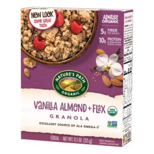 Nature’s Path Vanilla Almond and Flax Granola, Healthy, Organic, 11.5 Ounce (Pack of 12)