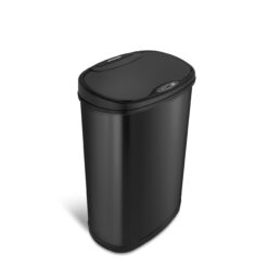 Nine Stars 13.2 Gallon Trash Can, Motion Sensor Kitchen Trash Can, Black Stainless Steel